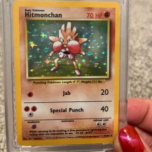 Vintage holo hitmonchan Pokémon card
